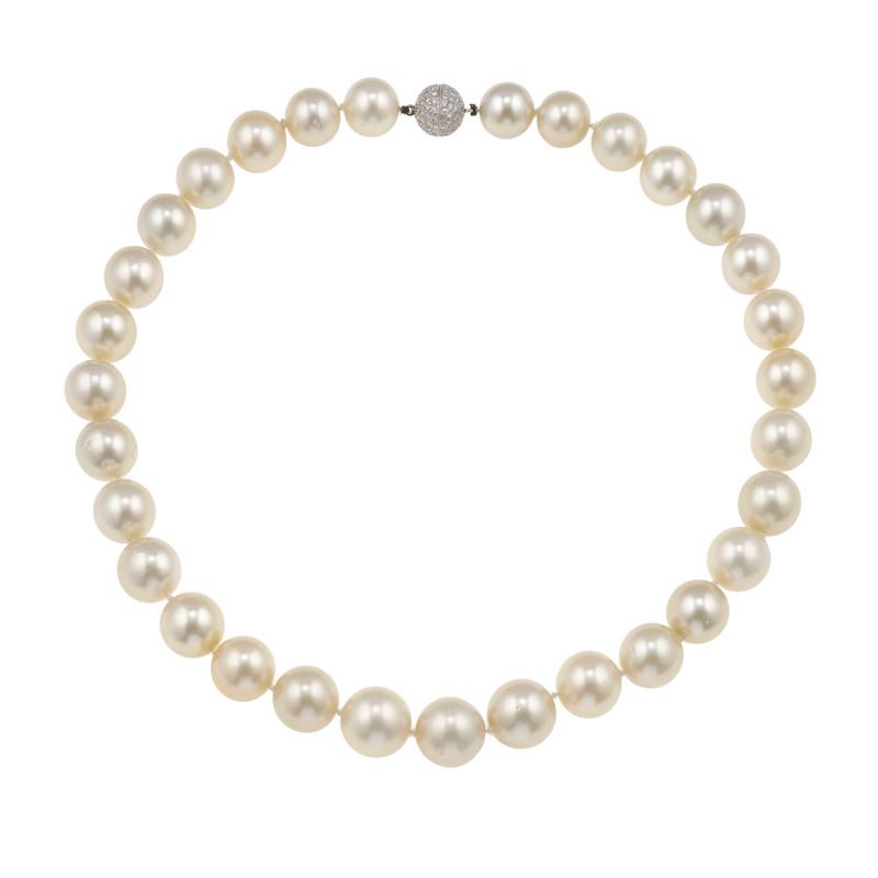 Girocollo con perle Australia  - Asta Fine Jewellery - Cambi Casa d'Aste