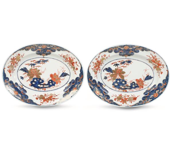 Coppia di vassoietti ovali Venezia, Manifattura Cozzi, 1770 circa