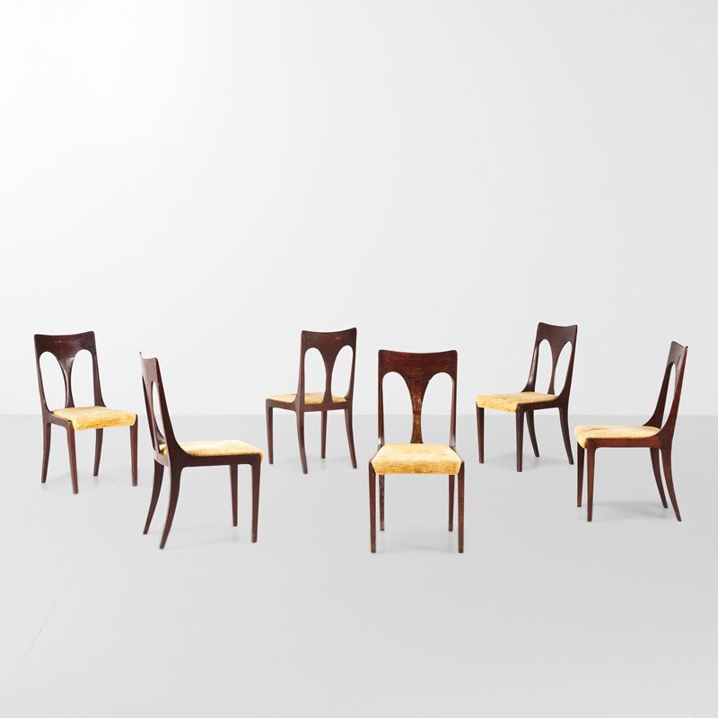 Paolo Buffa : Sei sedie  - Asta Design - Cambi Casa d'Aste