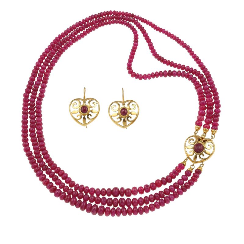Ruby and gold demi-parure  - Auction Jewels - Cambi Casa d'Aste