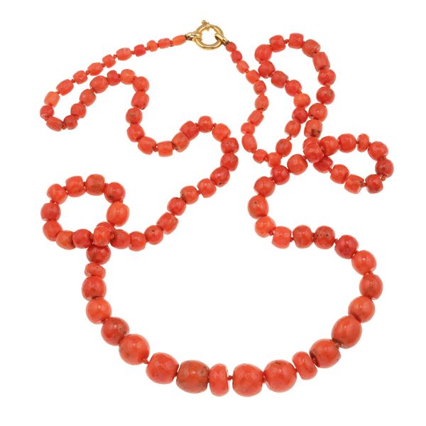 Coral and gold necklace