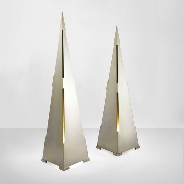 Gabriella Crespi - Obelisco model table lamps.