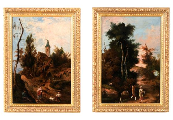 Francesco Zuccarelli - Paesaggi con pastori