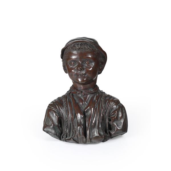 Plastificatore del XIX-XX secolo Busto di ragazzo