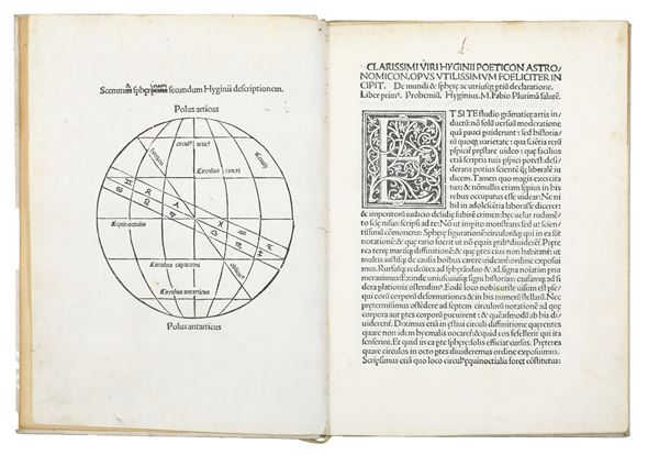 Hyginus Gaius Iulius (64 a.C.-17 d.C.) Poeticon Astronomicon Venezia, Erhardu Radtolt de Augusta, 1485