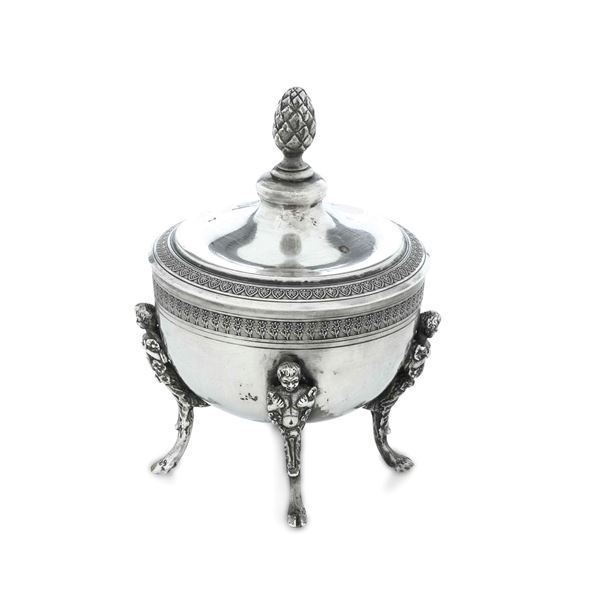 Zuccheriera. Milano, XIX secolo, Argentiere Gian Battista Croff (1756-1840)