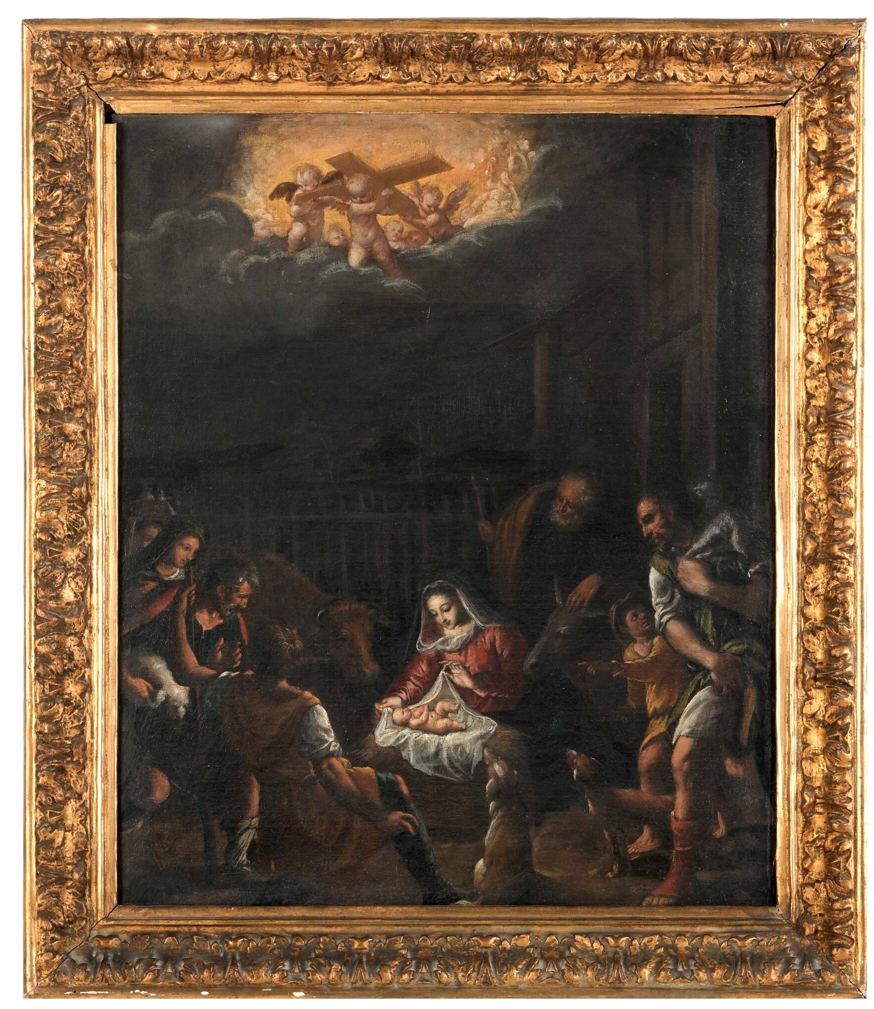 Ippolito Scarsella Detto lo Scarsellino - Adorazione dei Pastori, olio su tela