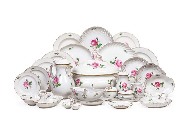 Servizio da tavola “Rote Rose” Meissen, XX secolo