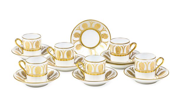 Sei tazze da caffè Doccia, Manifattura Richard Ginori, XX secolo