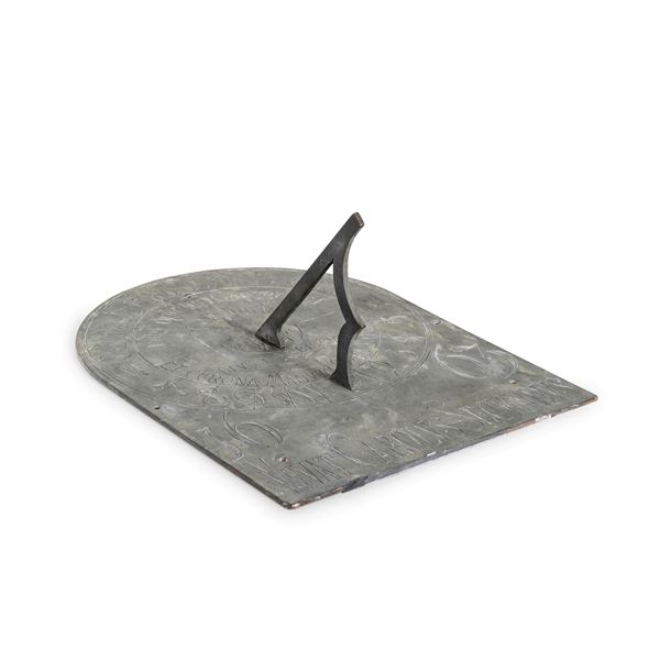 Meridiana in bronzo. Datata 1663