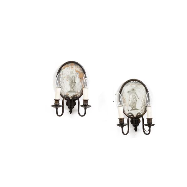 Due ventoline in bronzo. XX secolo