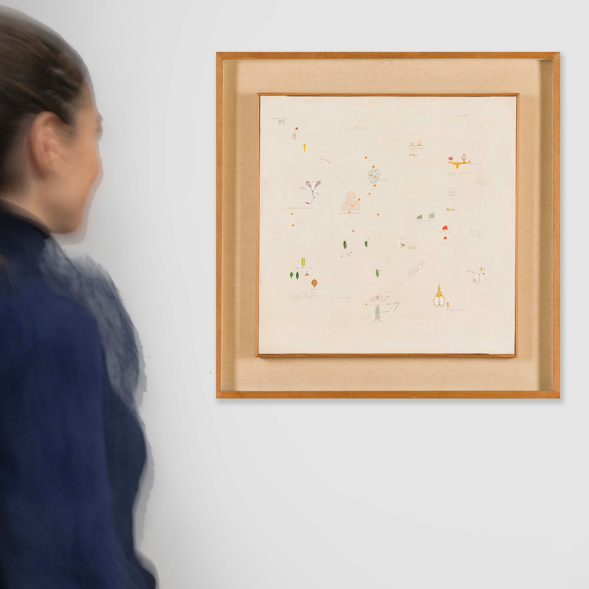 Gianfranco Baruchello - L'impressione che si ricava è che, smalto su tela, 50x50 cm, 1978