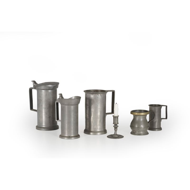 Collezione di boccali in peltro. Europa settentrionale, XVIII e XIX secolo  - Asta Antiquariato - Cambi Casa d'Aste