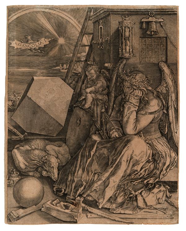 Wierix Hieronymus (1519-1619), da Albrecht Durer Melancholia