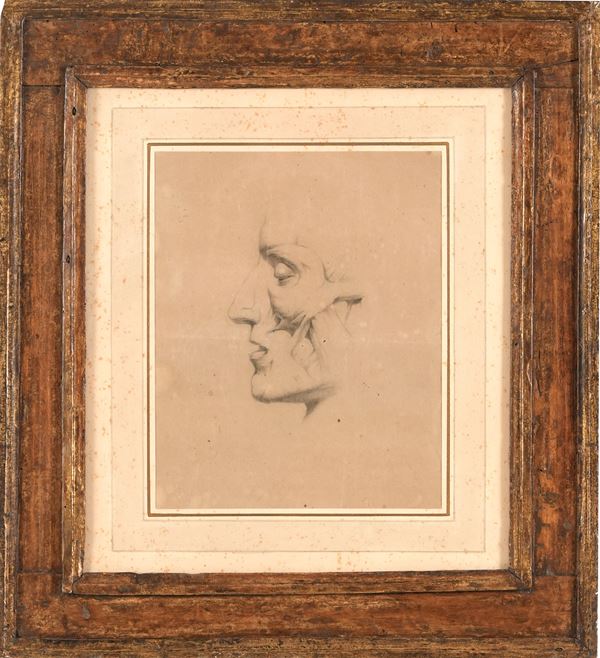 Scuola del XVIII-XIX secolo Studio anatomico - profilo maschile