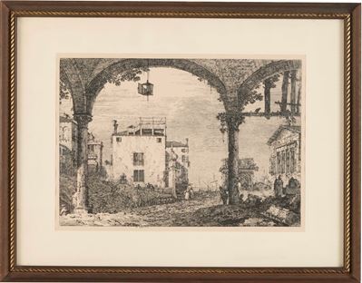 Canal Antonio Detto Canaletto (1697-1768) Portico con Lanterna (riproduzione del Secolo XX)