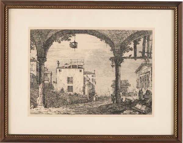 Canal Antonio detto Canaletto (1697-1768) Portico con lanterna (Riproduzione del secolo XX)