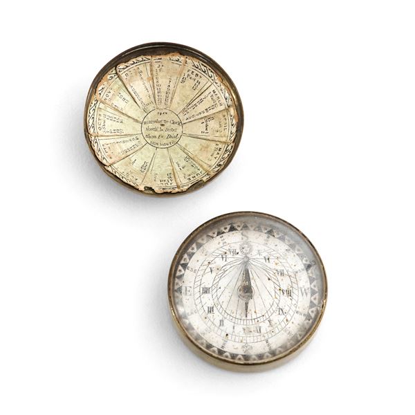 Bussola in ottone e carta. Inghilterra XVIII secolo
