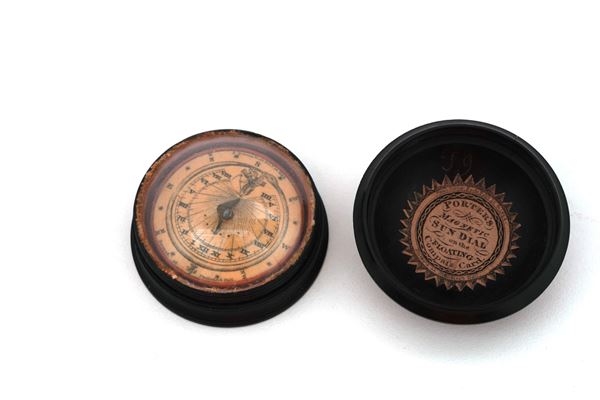Orologio solare da tasca. Firmato S. Porter's fecit e datato 16/2/1824