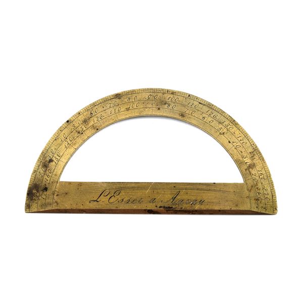 Goniometro in ottone. Firmato L. Esser a Aarau