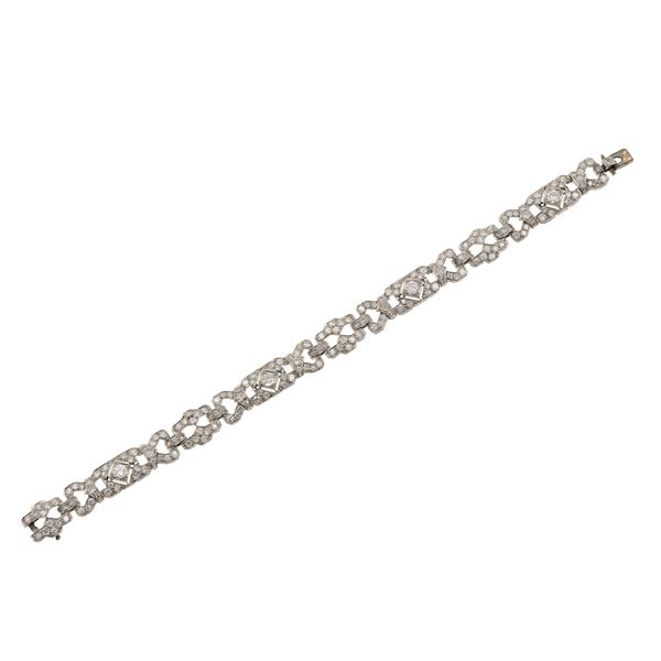 Diamond and platinum bracelet