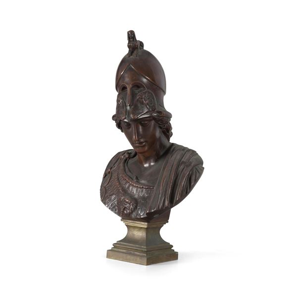 Fonditore del XIX-XX secolo Busto di Minerva