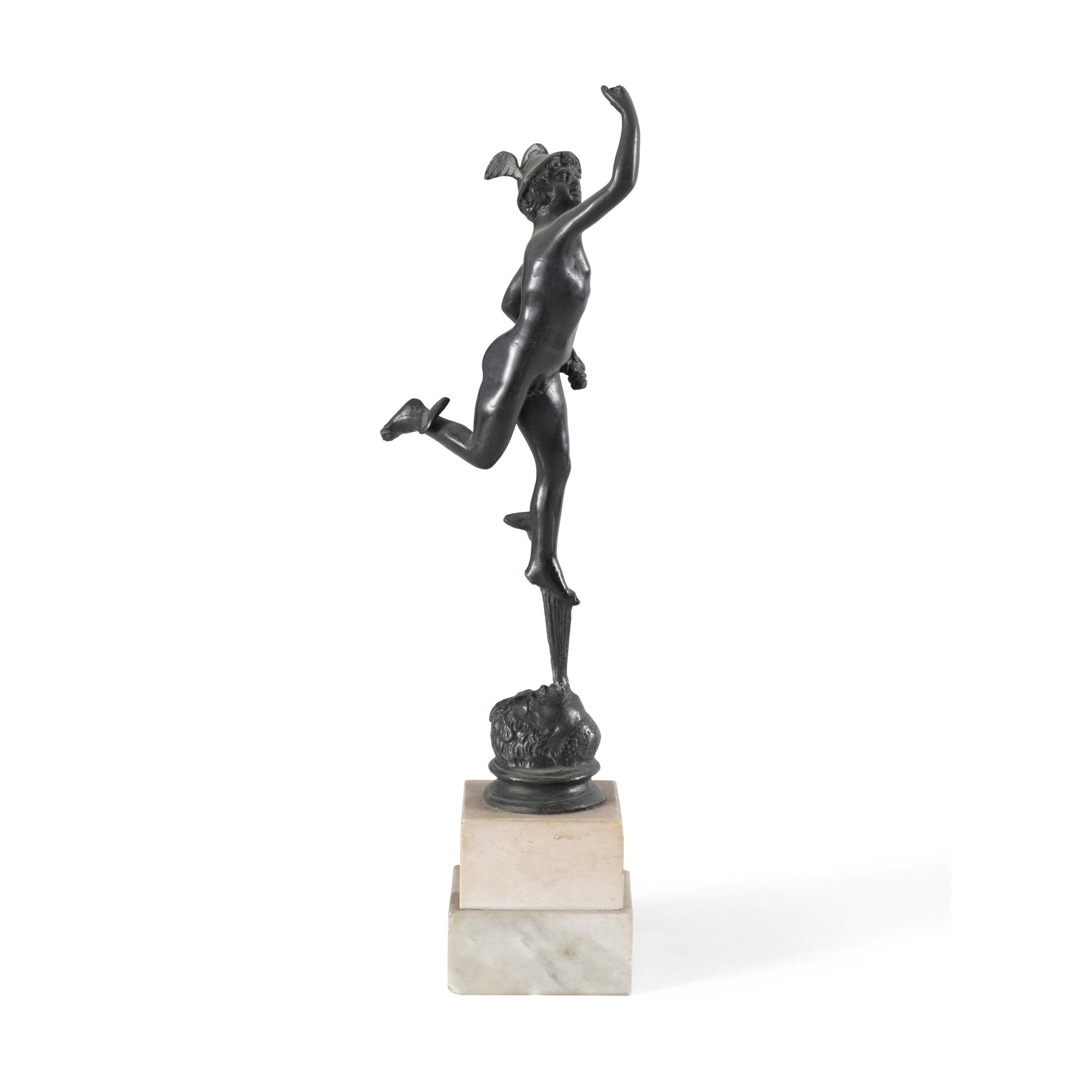 Scultore del XIX-XX secolo, Mercurio in bronzo brunito, d’après Giambologna