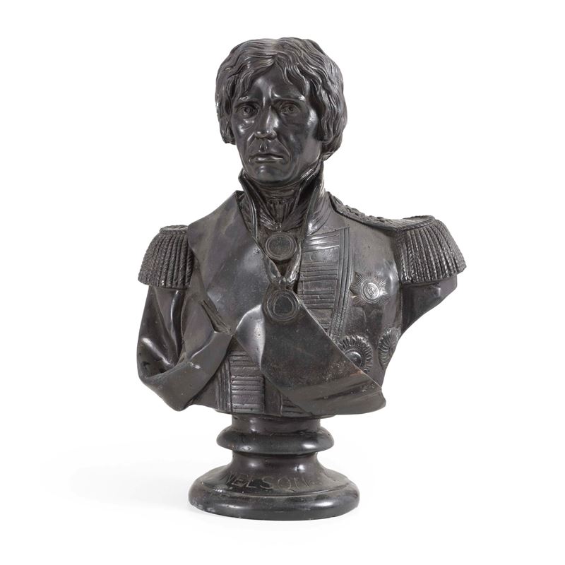 Busto dell'ammiraglio Oratio Nelson  - Asta La Wunderkammer di Ettore Mocchetti - Cambi Casa d'Aste