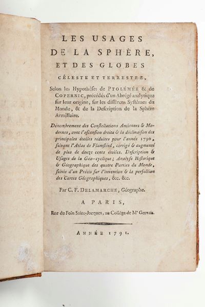 Delamarche, Les usages de la sphère, et des globes celeste et terrestre
