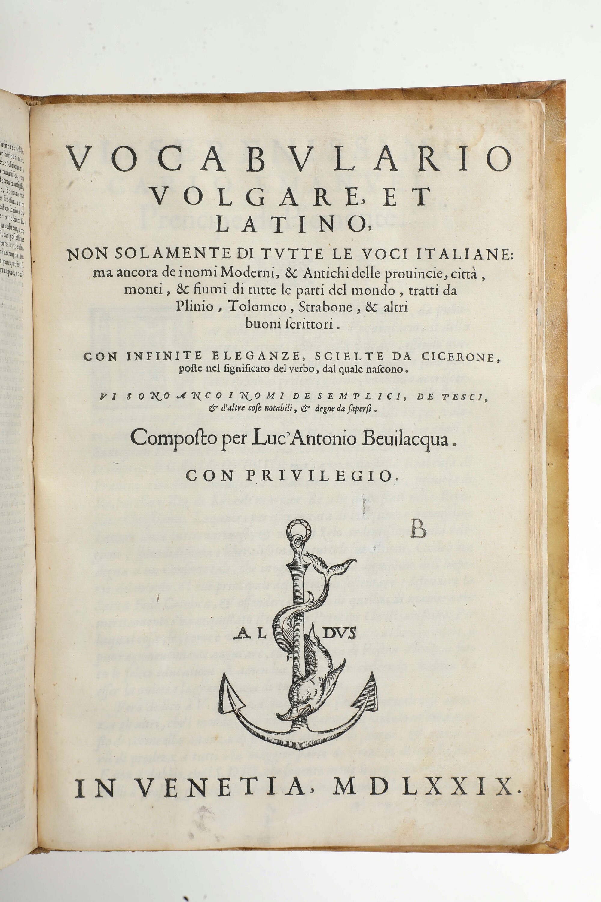 Calepino Ambrogio Dictionarum in Quo Restituendo Atque Exornando Haec Praestitimus Venetiis, Paul...