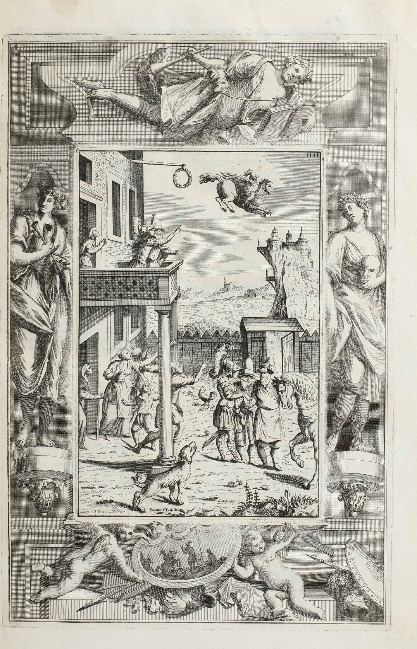 Ariosto Ludovico (1474-1533) Orlando Furioso..in Venezia, nella Stamperia di Stefano Orlandini, 1...