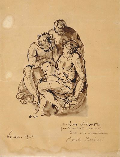 Disegno con Dedica a Lino Selvatico