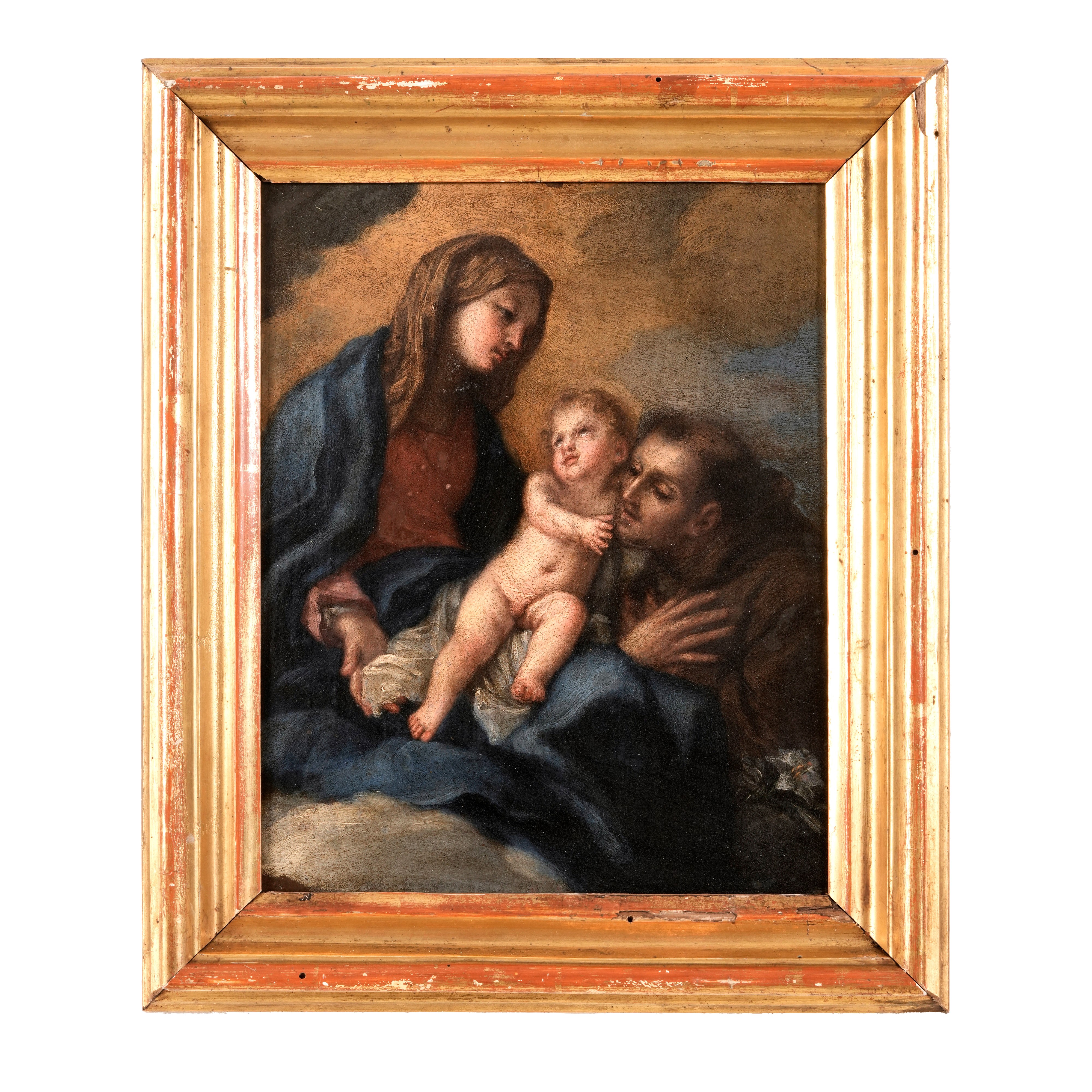 Scuola del XVII Secolo Madonna con Bambino e Sant'antonio da Padova