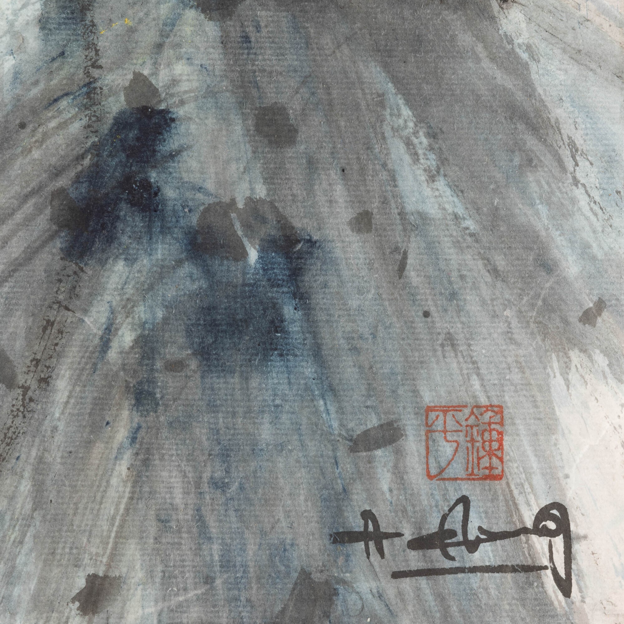 A. Chang, Dipinto in tecnica mista su cartone sigillato e firmato, Cina, XX secolo