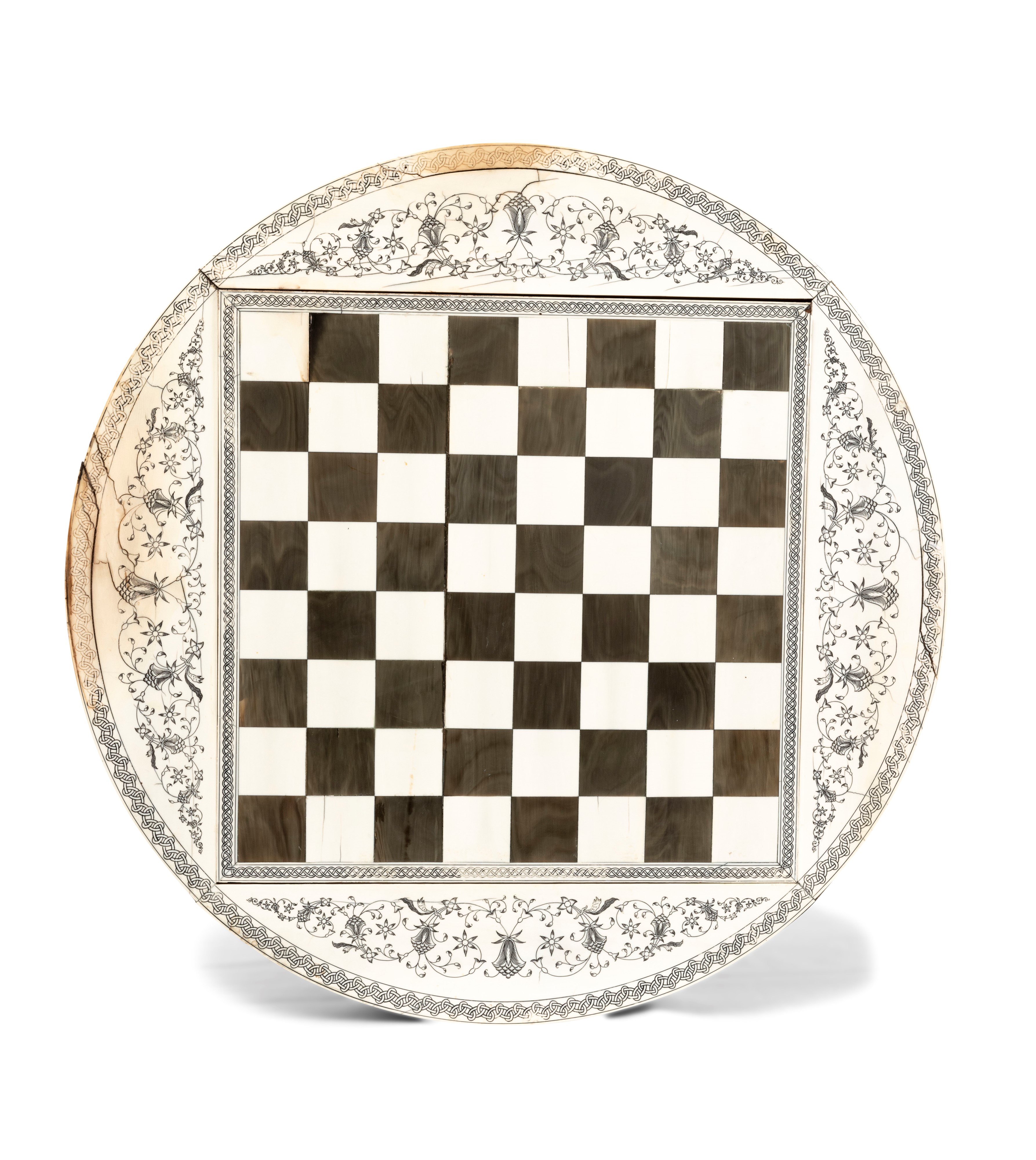 Tavolo da Gioco. Manifattura Anglo-indiana (vizagapatam), Seconda Metà XIX Secolo