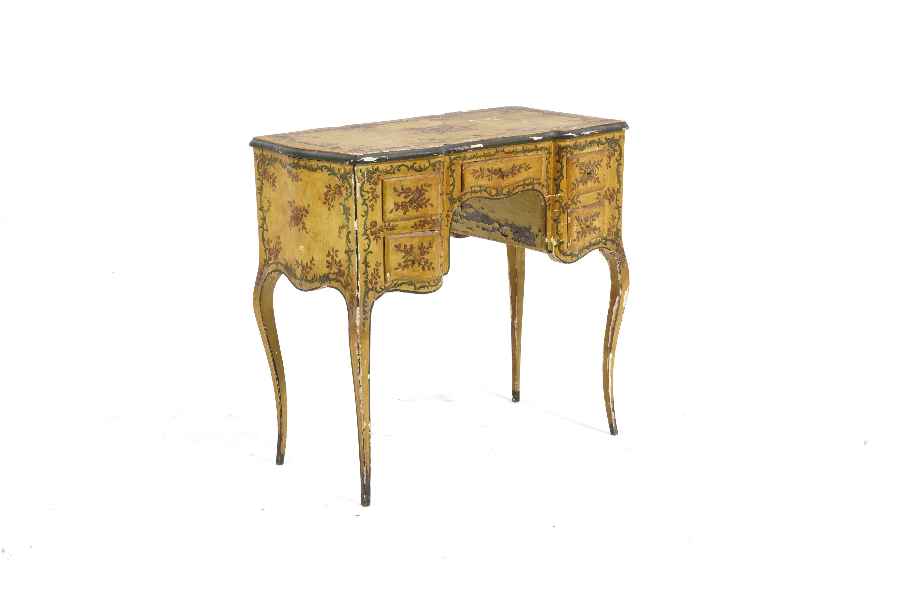 Toilette in Legno Dipinto a Fiori