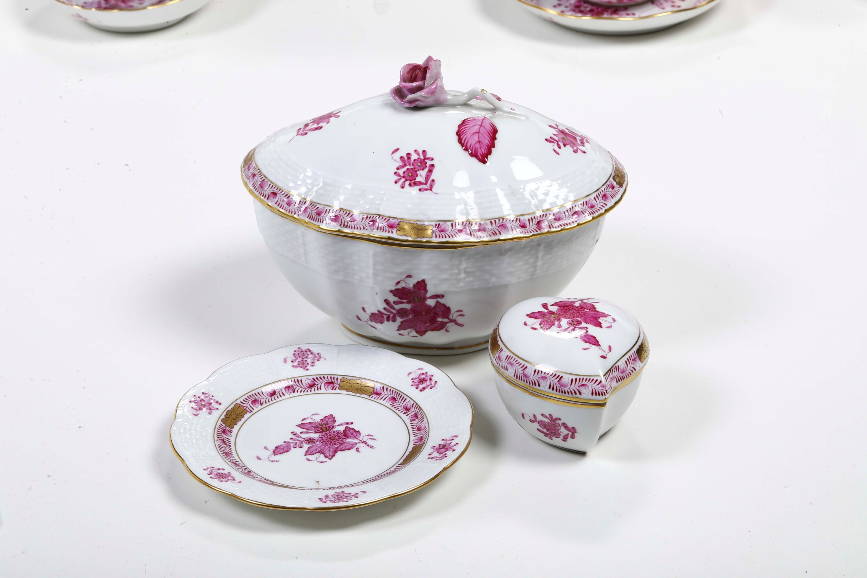 Servizio da Tavola “waldstein Rose” Ungheria, Manifattura Herend, XX Secolo