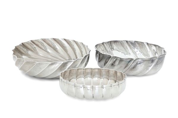 Tre ciotole. Argenteria veneta del XX secolo, argentieri differenti