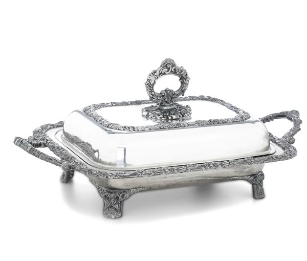 Legumiera in metallo argentato