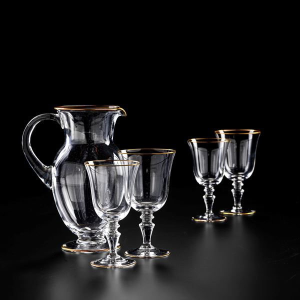 Servizio di calici.Murano, Nason e Moretti, XX secolo 