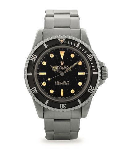 Submariner ref 5513, acciaio, quadrante nero gilt, circa 1966