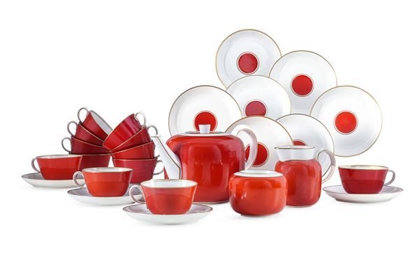 Servizio da caffè Doccia, Manifattura Richard Ginori, 1940 circa Modello di Giovanni Gariboldi (1908-1971) 