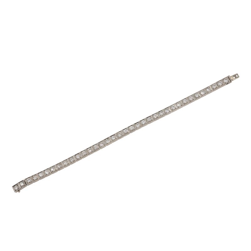 Old-cut diamond and platinum bracelet  - Auction Fine Jewellery - Cambi Casa d'Aste