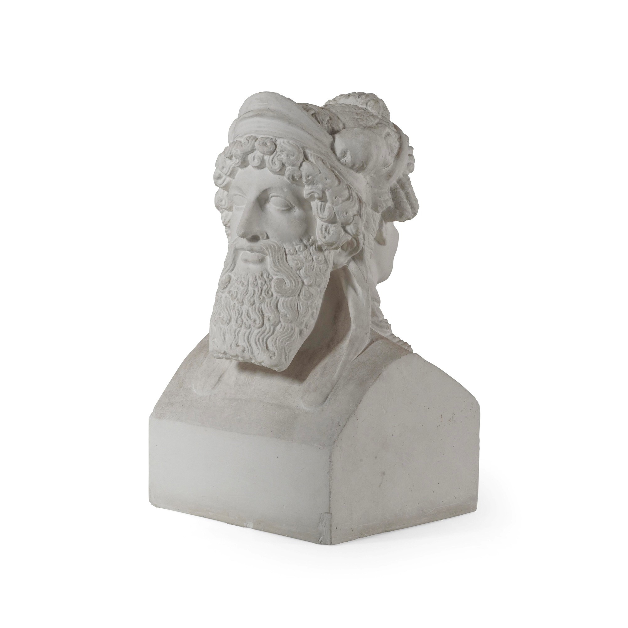 Giano bifronte, scultura in gesso, XX secolo