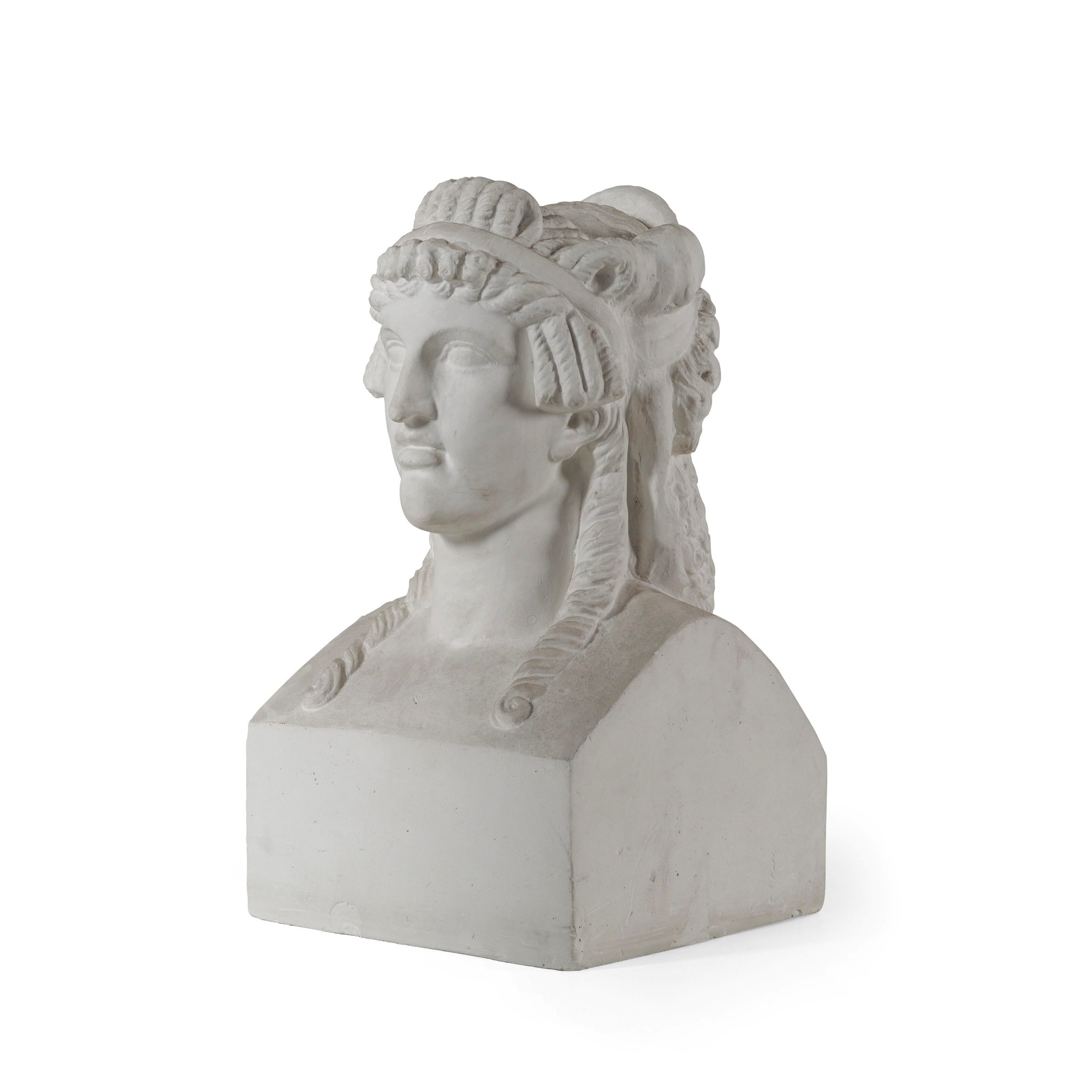 Giano bifronte, scultura in gesso, XX secolo