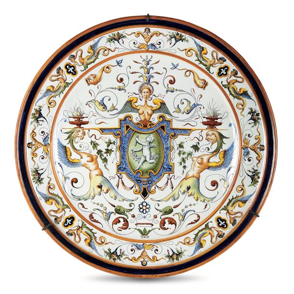 Coppia di grandi piatti Doccia, Manifattura Ginori, 1888 circa