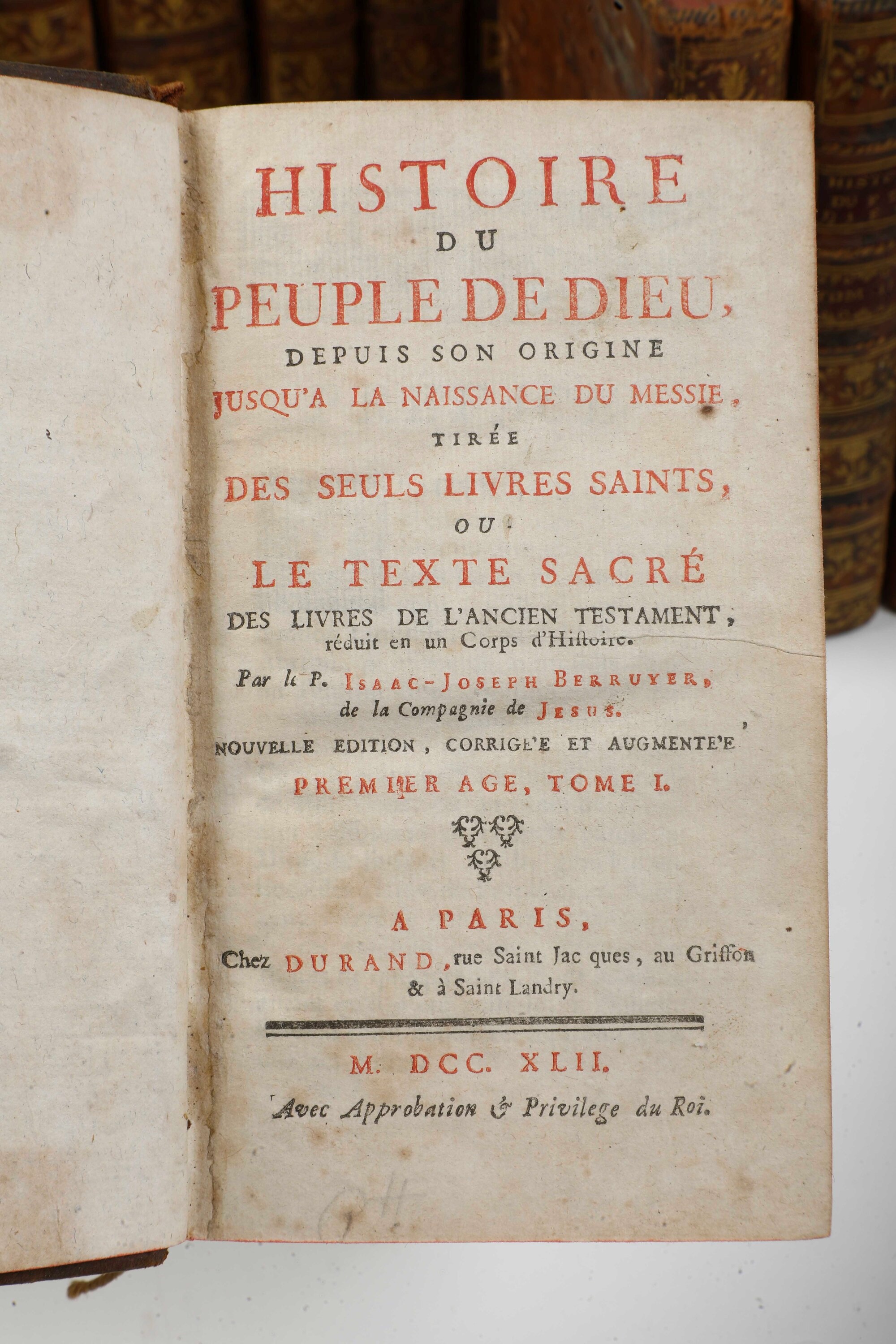 Historie Du Peuple De Dieu, a Padoue, Imprimerie De Jean -baptiste Manfre, 1557