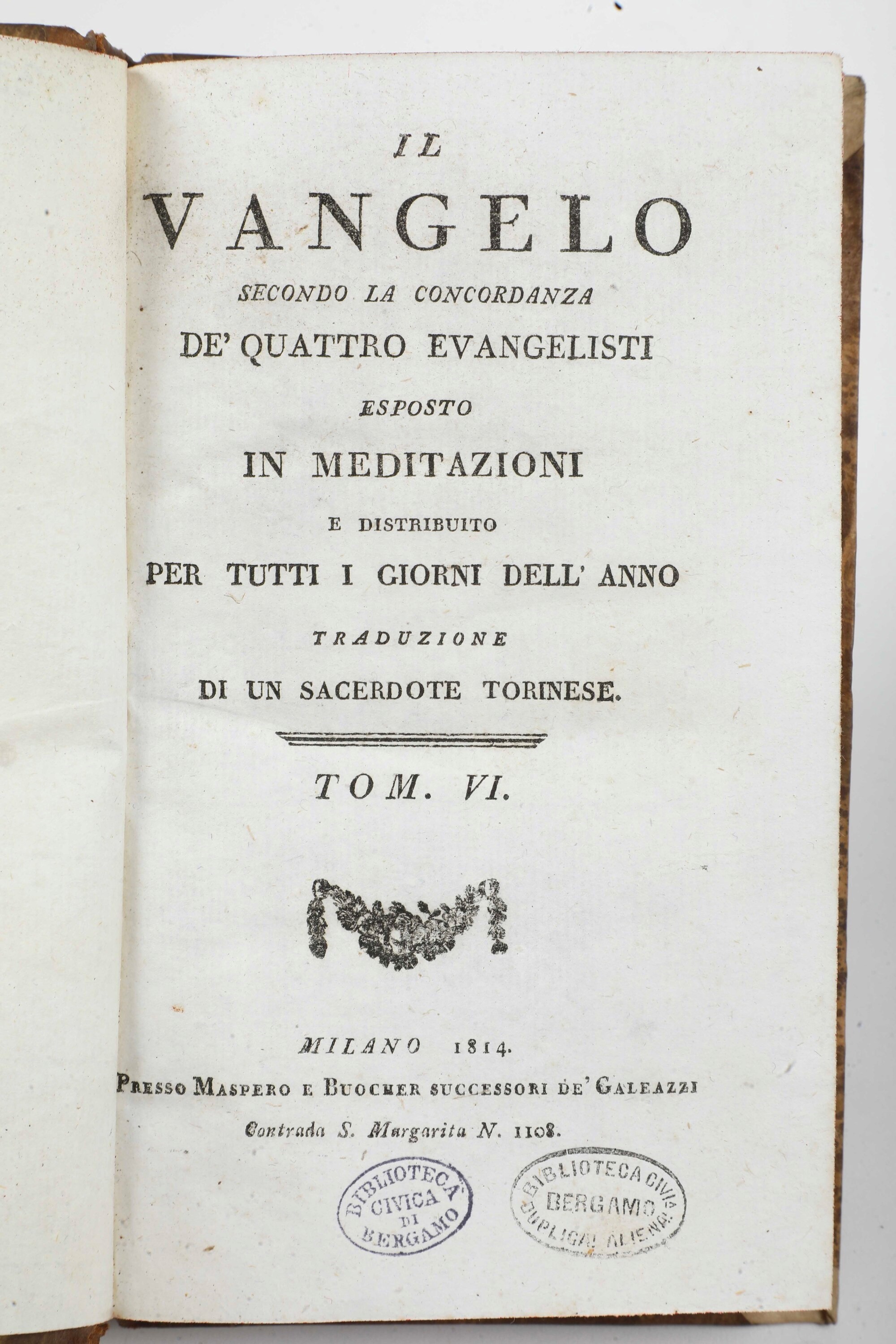Miscellanea di Volumi per lo Più Spaiati, con Rilegature del Secolo XIX.