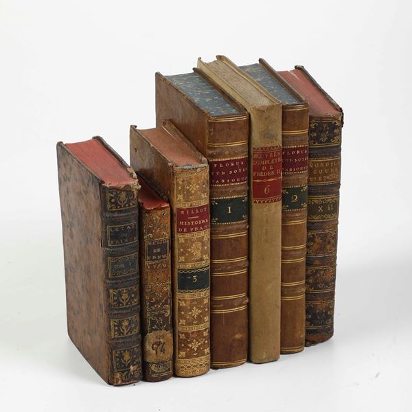 Miscellanea di volumi per lo più spaiati, con rilegature del secolo XIX. 