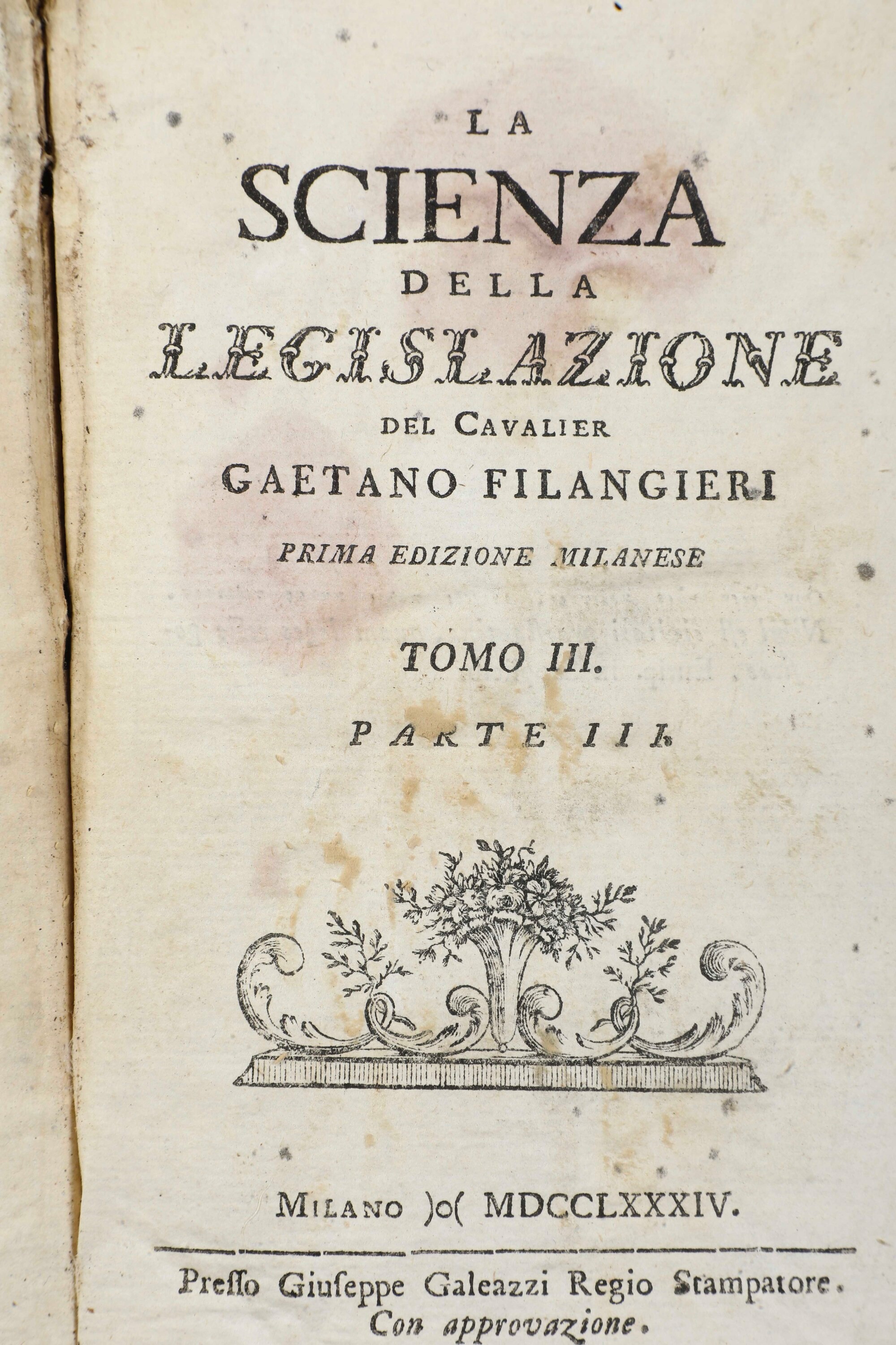 Miscellanea di Volumi per lo Più Spaiati, con Rilegature del Secolo XIX.
